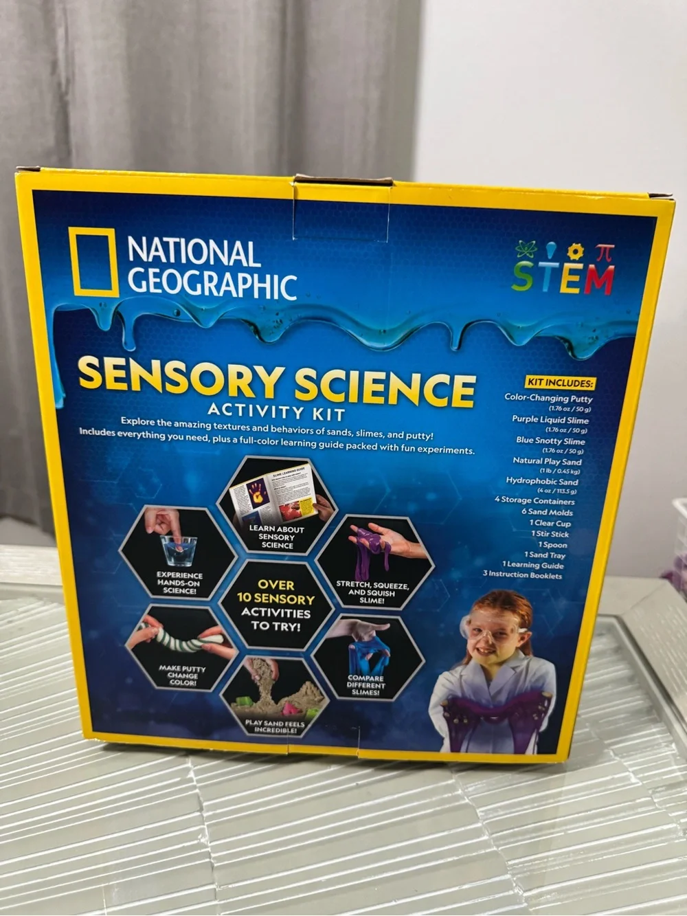 Nationals Geographic Sensory Science Activity Kit - Blue & Yellow Box